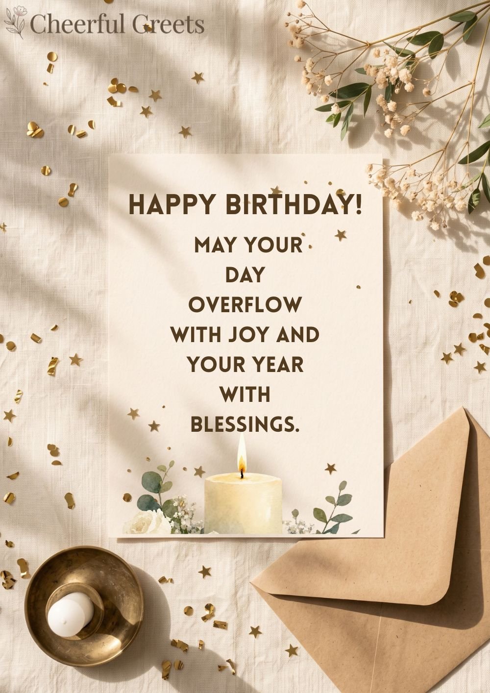 short, happy Birthday Blessings, wishes for loved ones